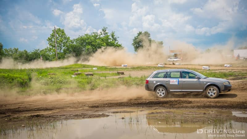 Audi Allroad rallycross near water