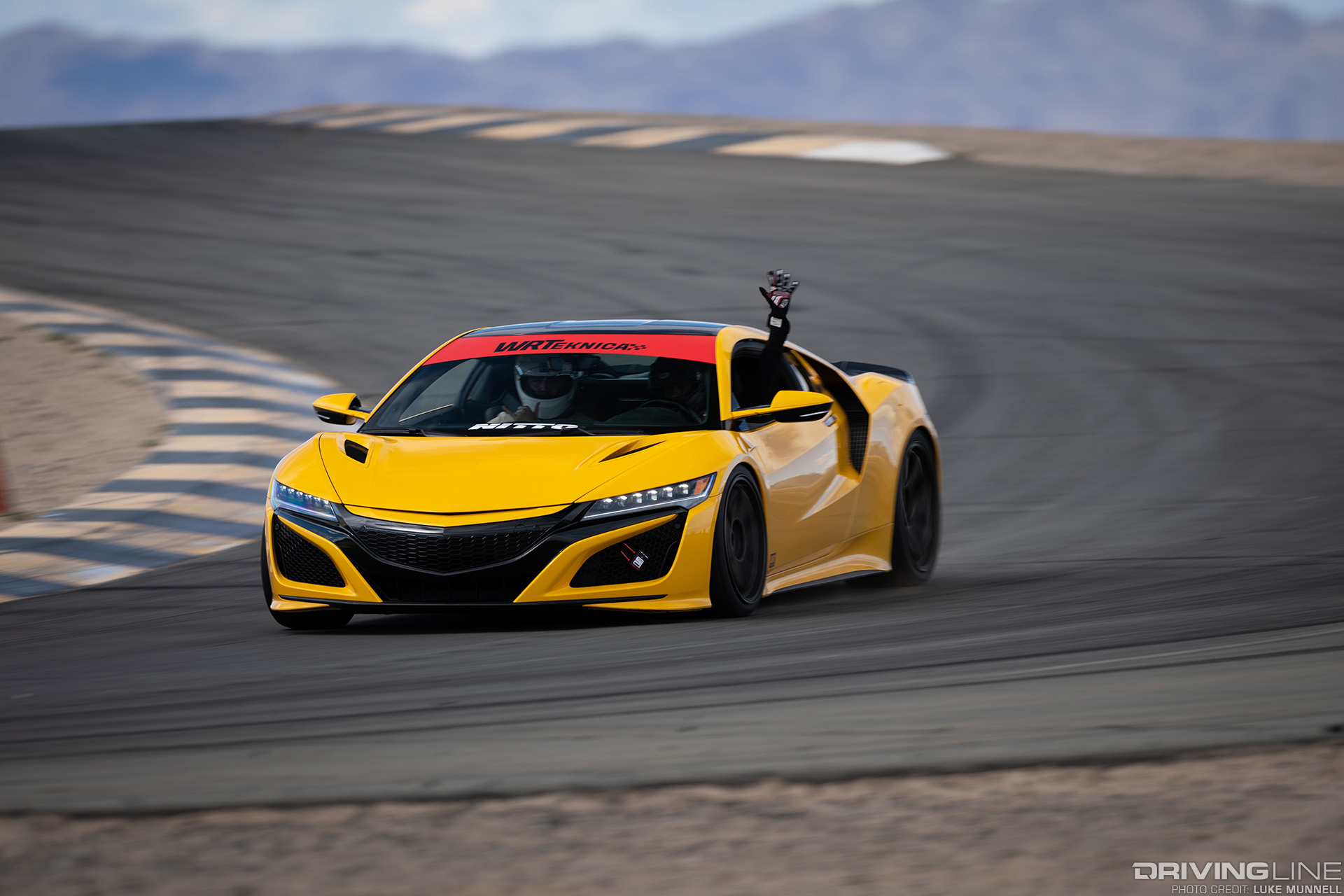 acura nsx racing at chuckwalla valley raceway on nitto tires