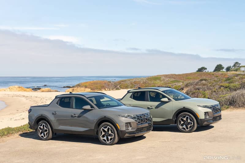 Hyundai Santa Cruz on Beach
