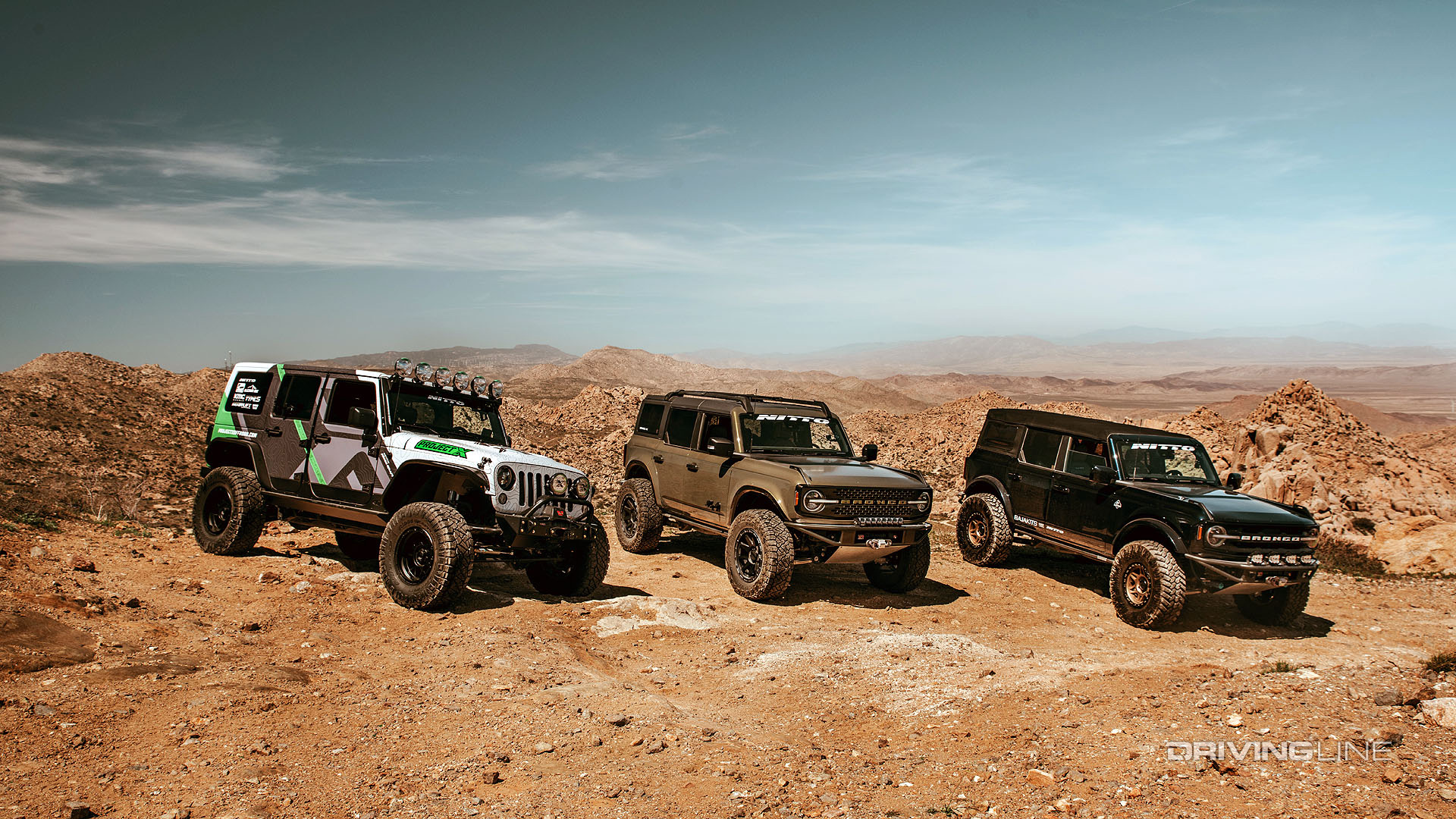 jeep wrangler and ford broncos top eliot mine trail