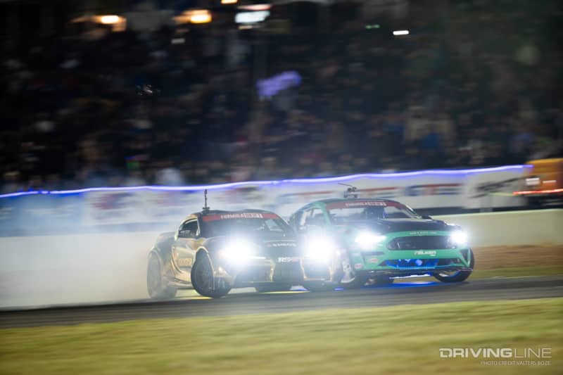 Fredric Aasbo vs Justin Pawlak tandem drift battle at 2022 FDATL