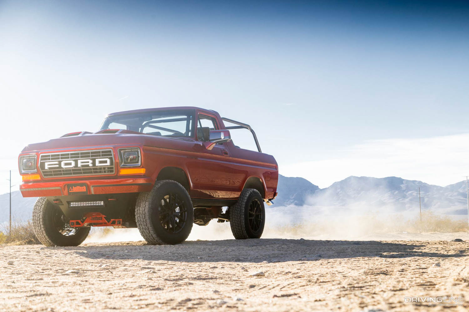 1979 Ford Bronco Restomod on Nitto Terra Grappler G2 tires front driver side