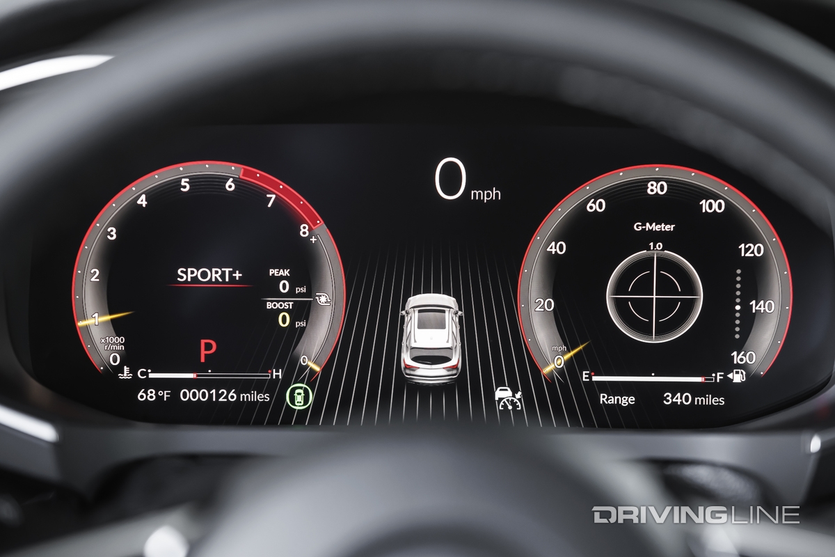 2022 Acura MDX Type S gauge cluster