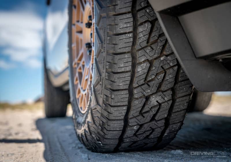 2022 Ford Maverick Hybrid Nitto Nomad Grappler tire tread detail