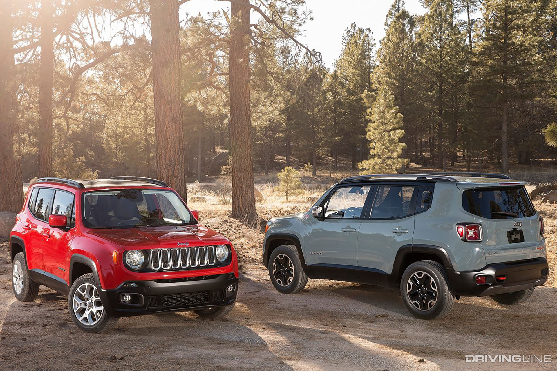 Jeep Renegade Gray and Red