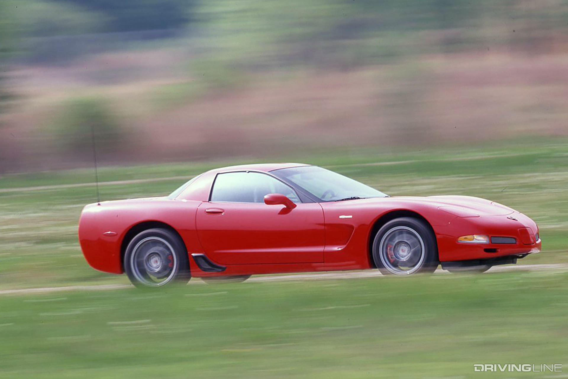 C5 Corvette Z06 Red on Track