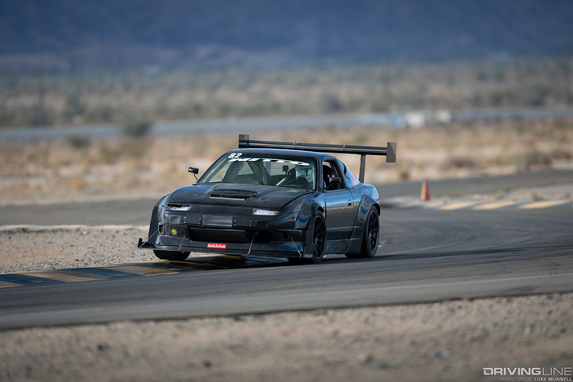 nissan 240sx time attack racing at chuckwalla raceway