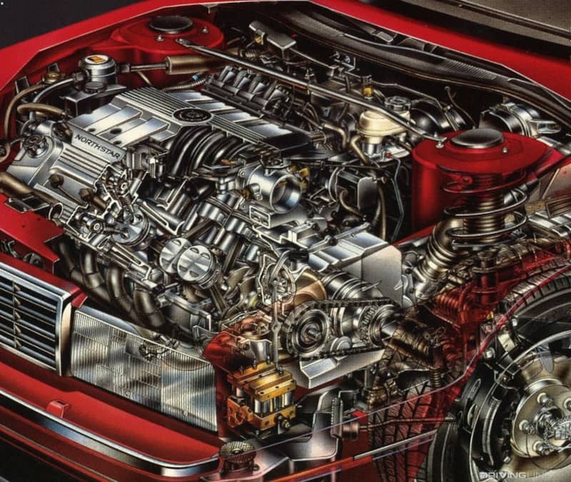 Cadillac Northstar V8 red cutaway