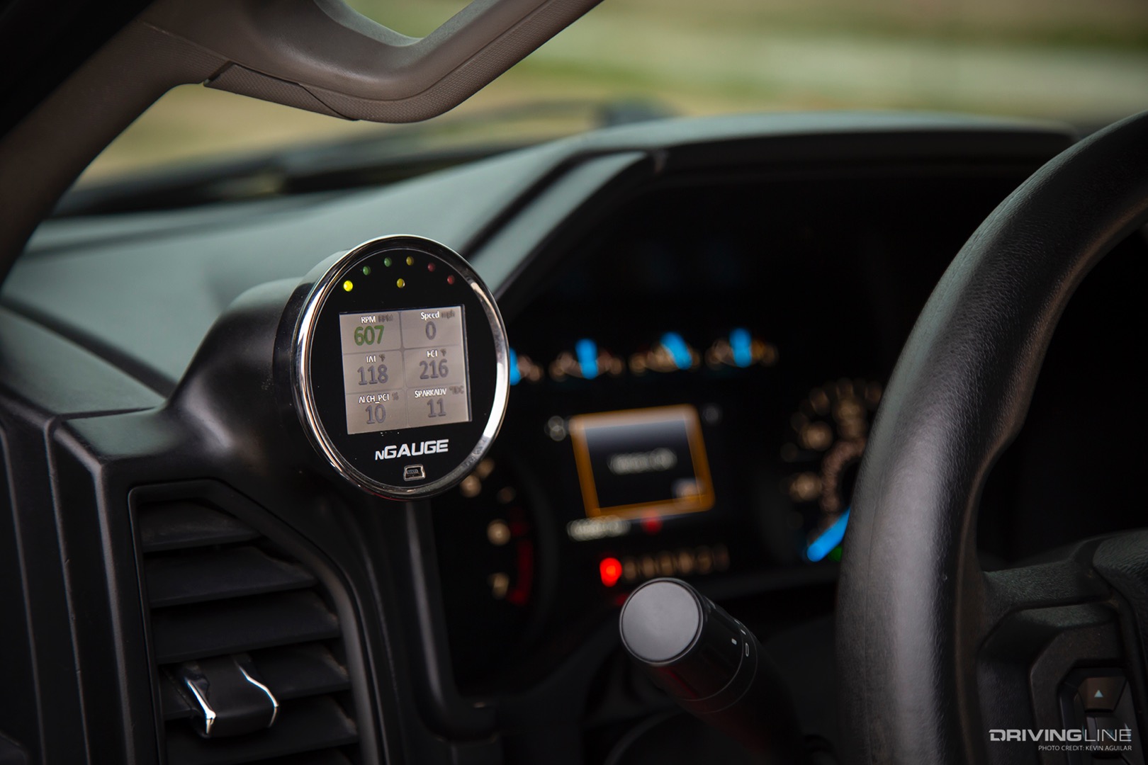Gauges of Brandt Caloudas' 2017 Ford F150