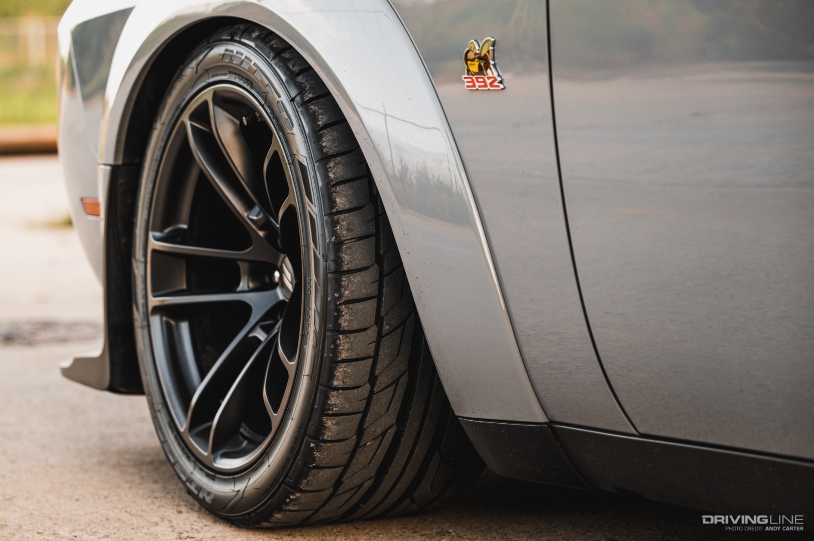 Nitto NT555G2 Tires on Widebody Challenger