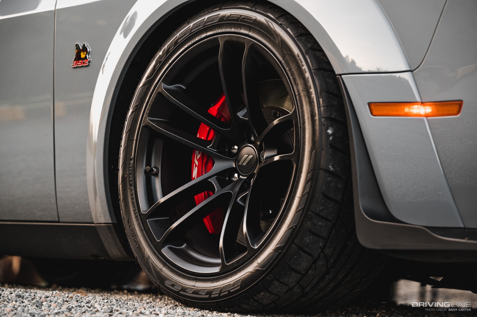 Nitto NT555G2 tires on Widebody Challenger