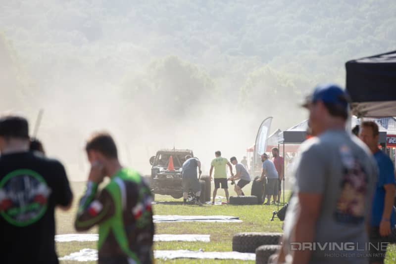 Hot pits where action was happening all day