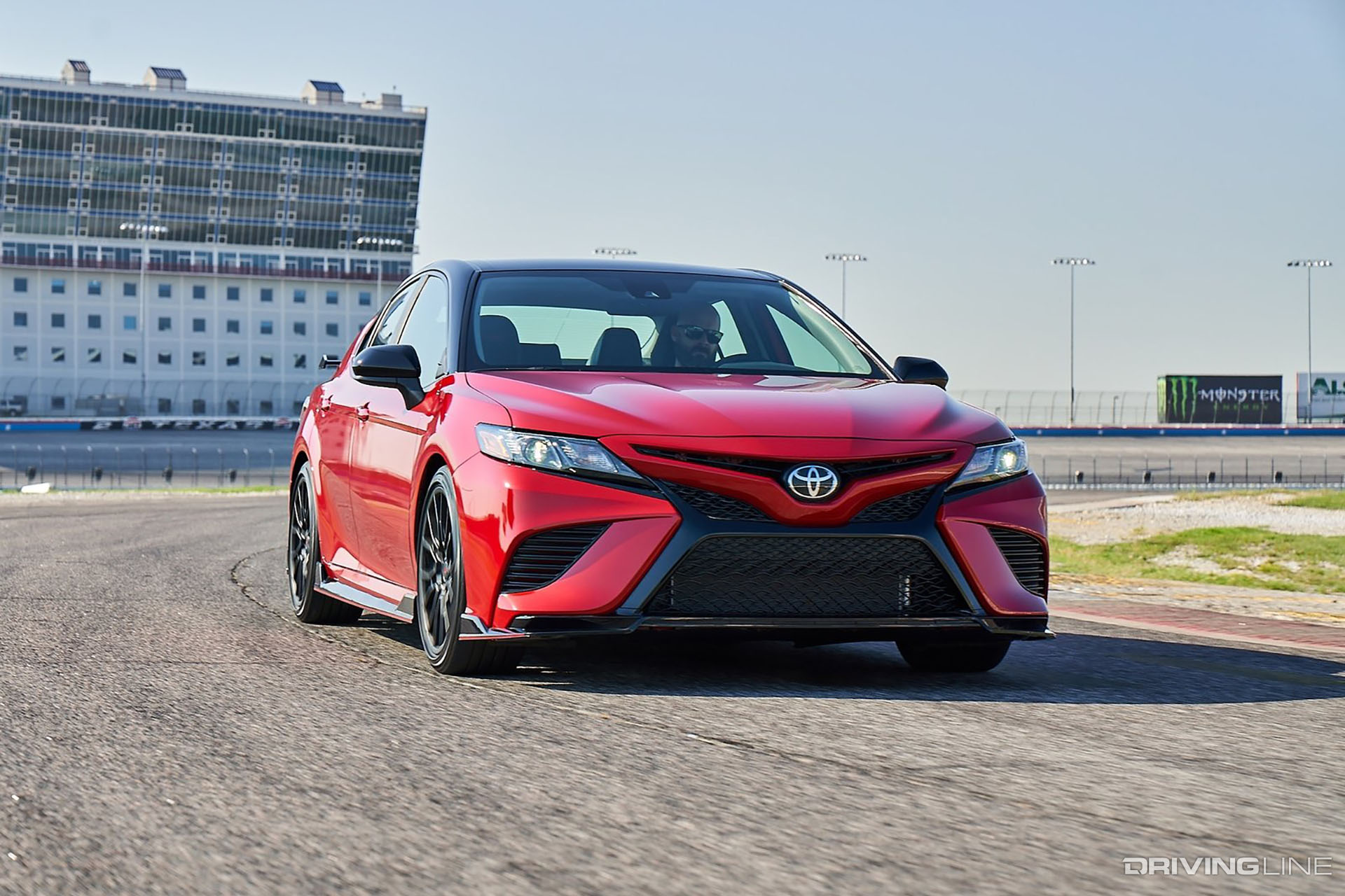 Toyota Camry TRD Red on Track