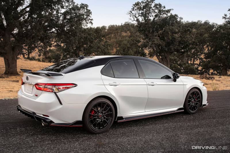 Toyota Camry TRD White Side View