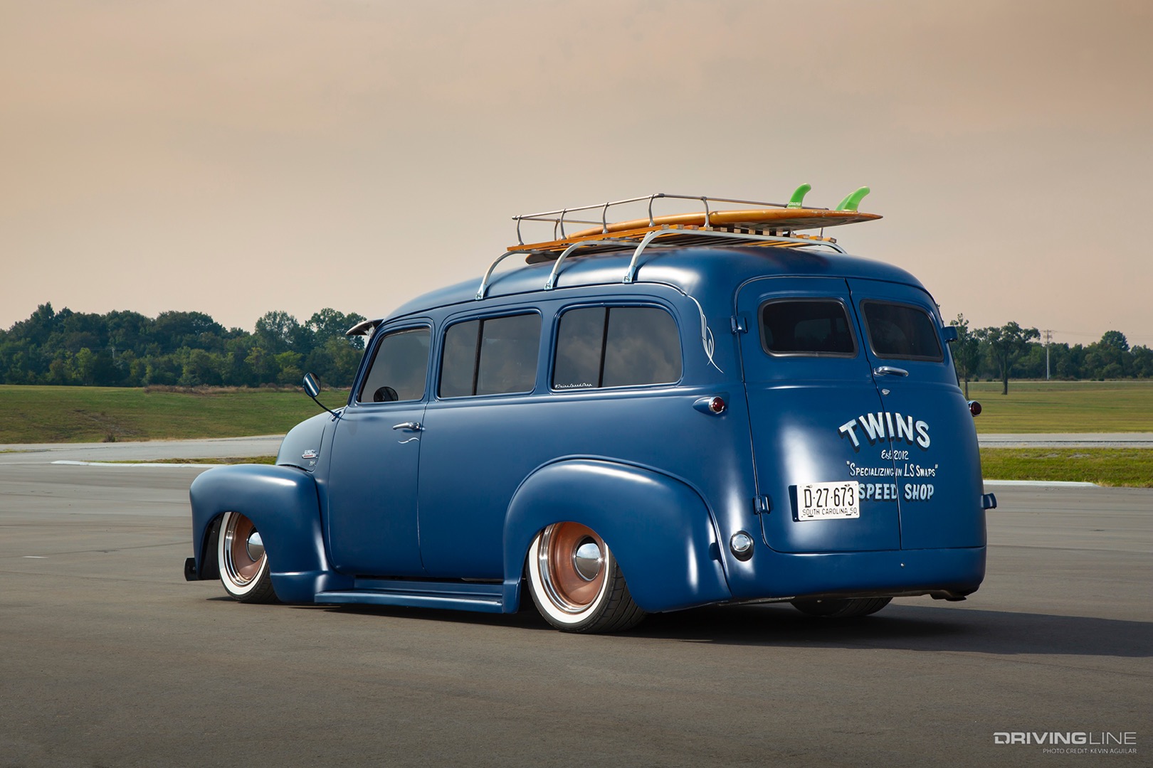 Rear of Clay Herron's '50 Chevy Suburban