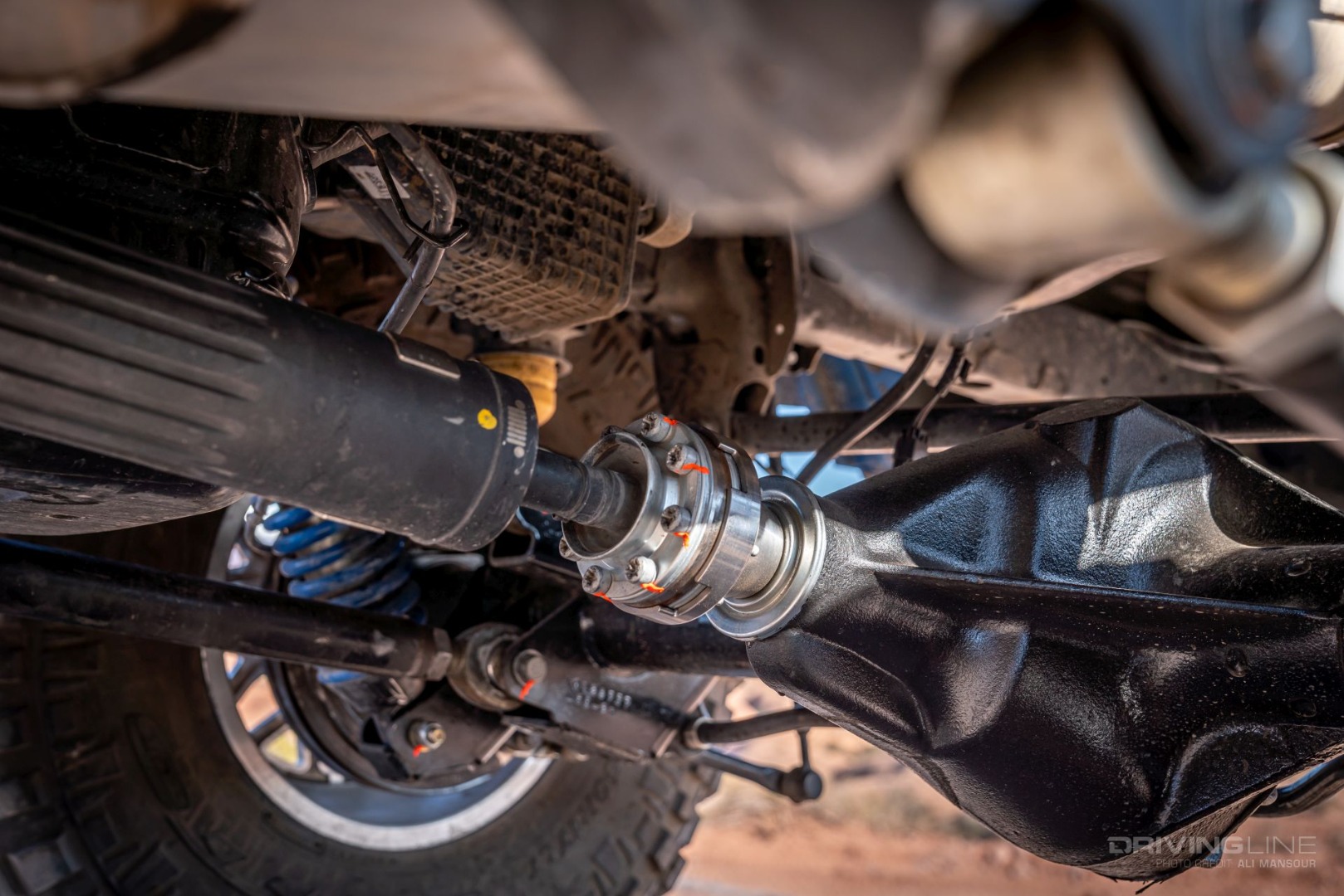 Jeep Gladiator Rubicon on 40s Overland Build driveline adapter