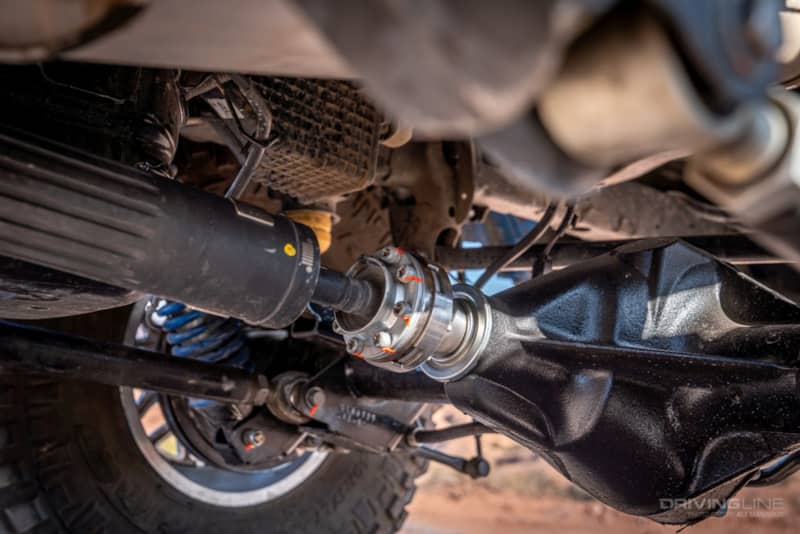 Jeep Gladiator Rubicon on 40s Overland Build driveline adapter