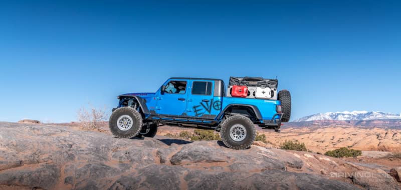 Jeep Gladiator Rubicon on 40s Overland Build driver side profile