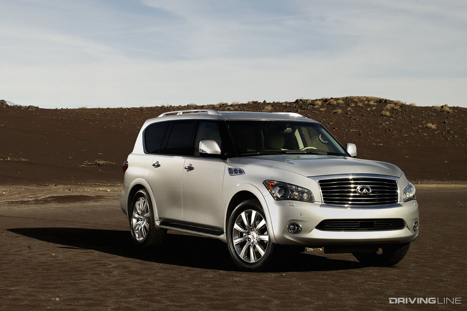 Infiniti QX56 Silver Front View
