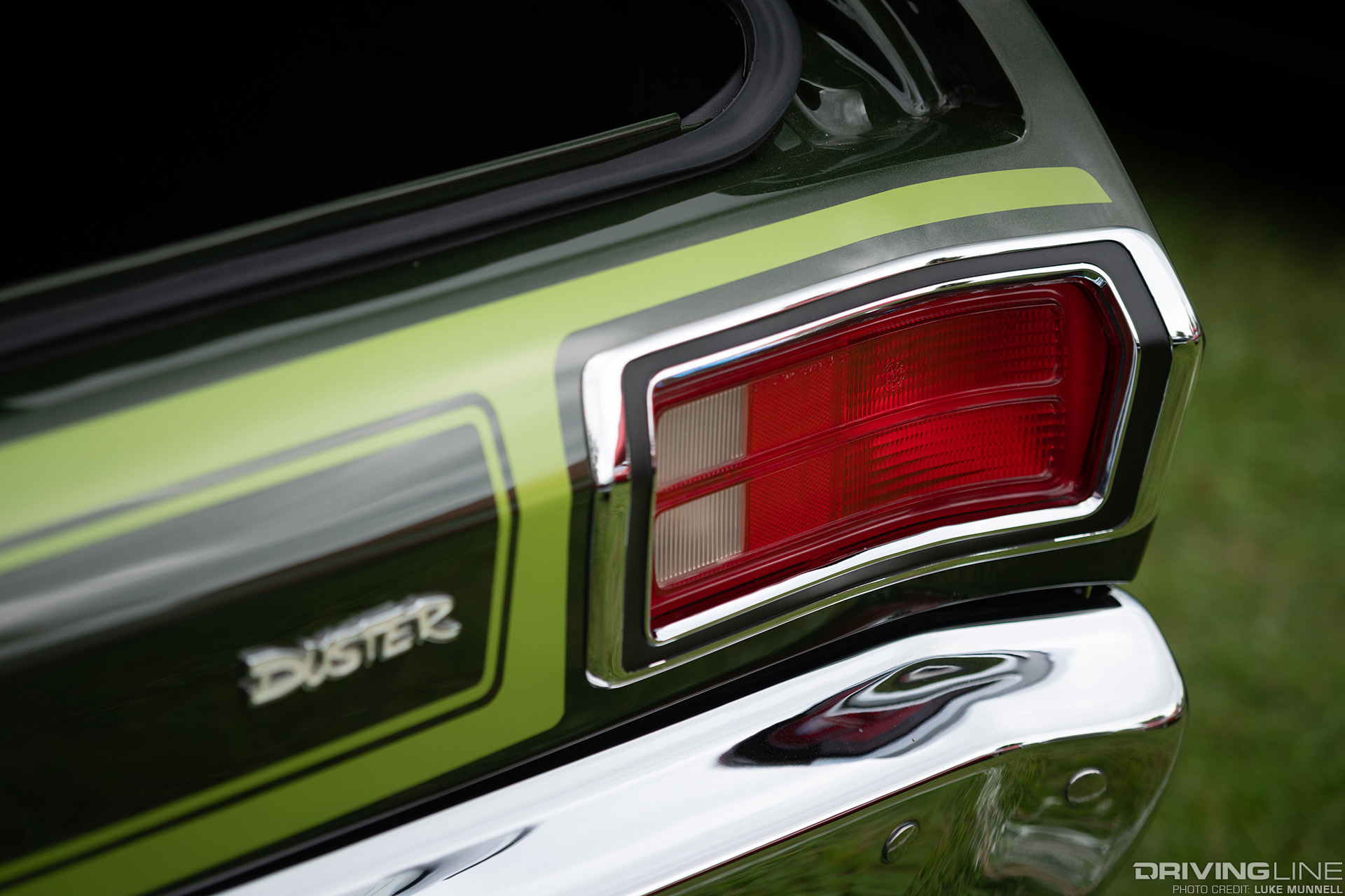 1973 plymouth duster tail light close up