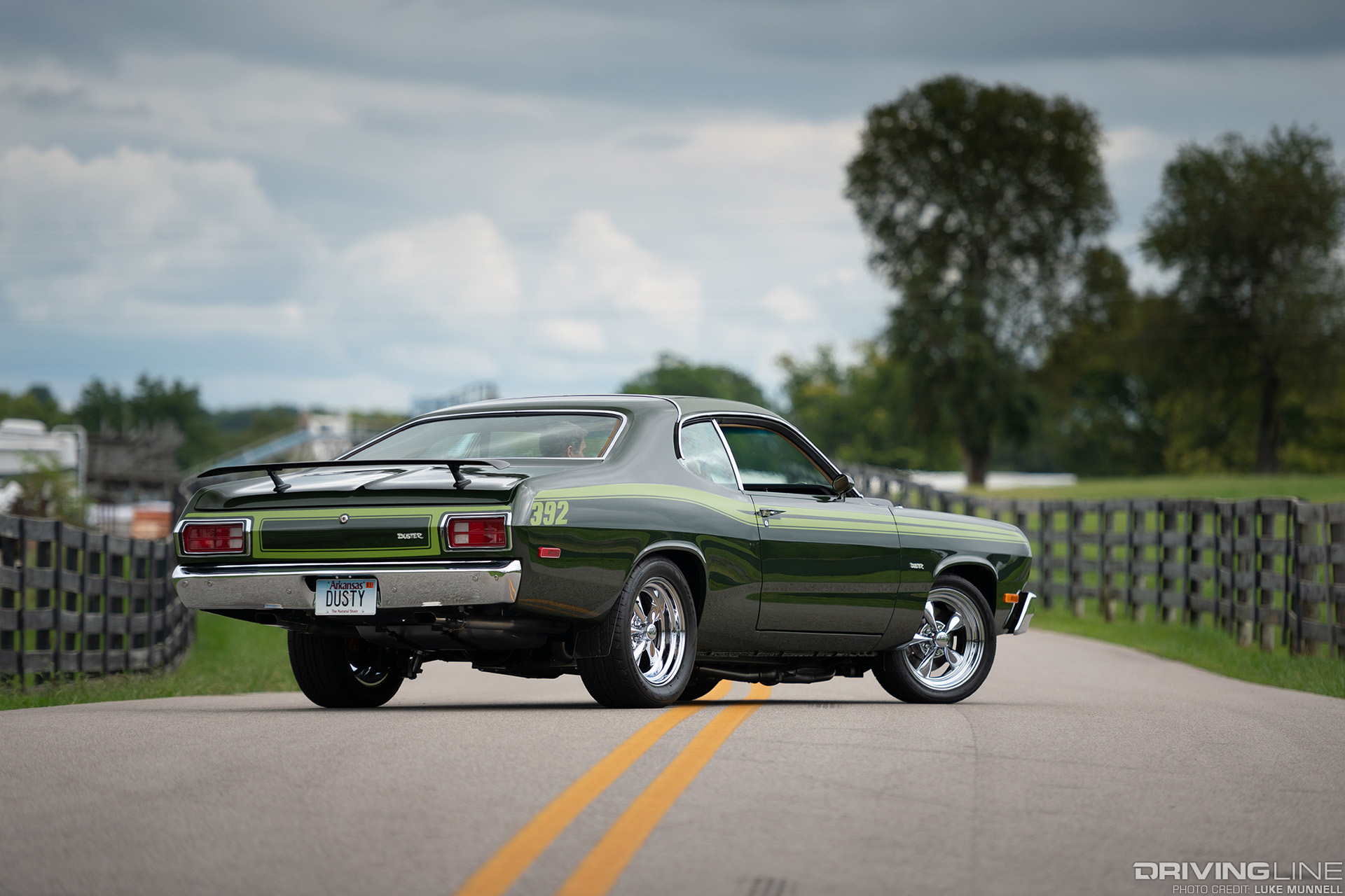 plymouth duster on nitto tires rear view
