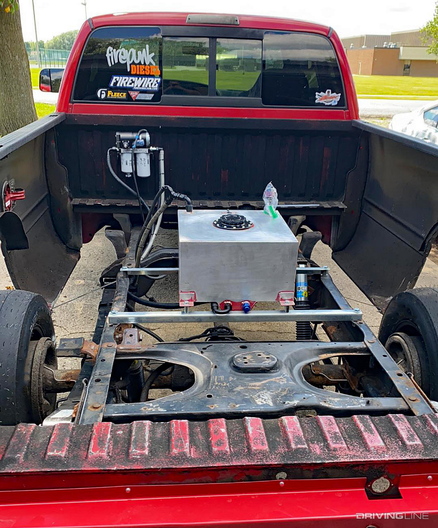 Gutted Dodge Ram 2500 Diesel Drag Race