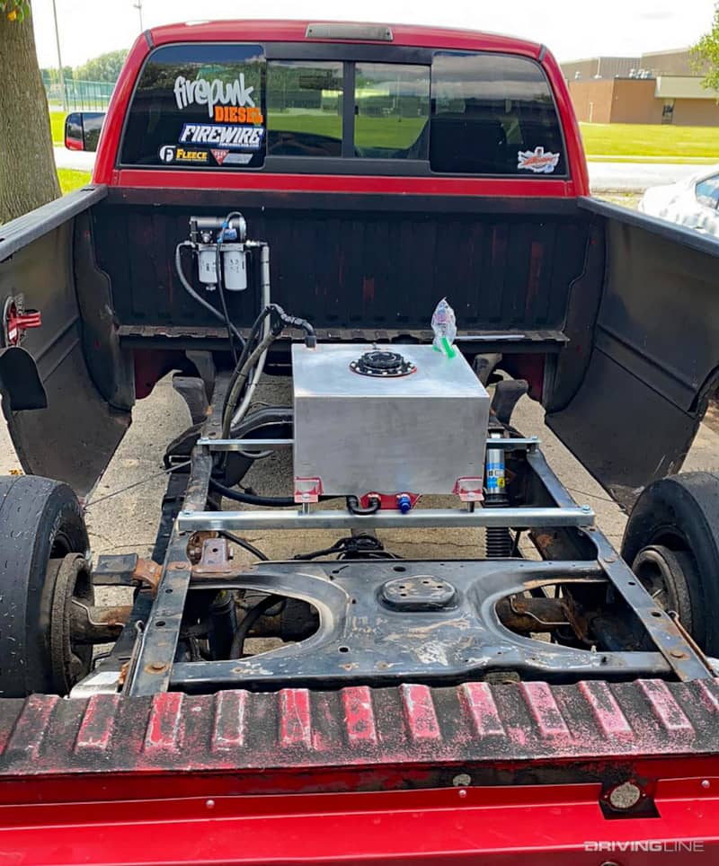 Gutted Dodge Ram 2500 Diesel Drag Race