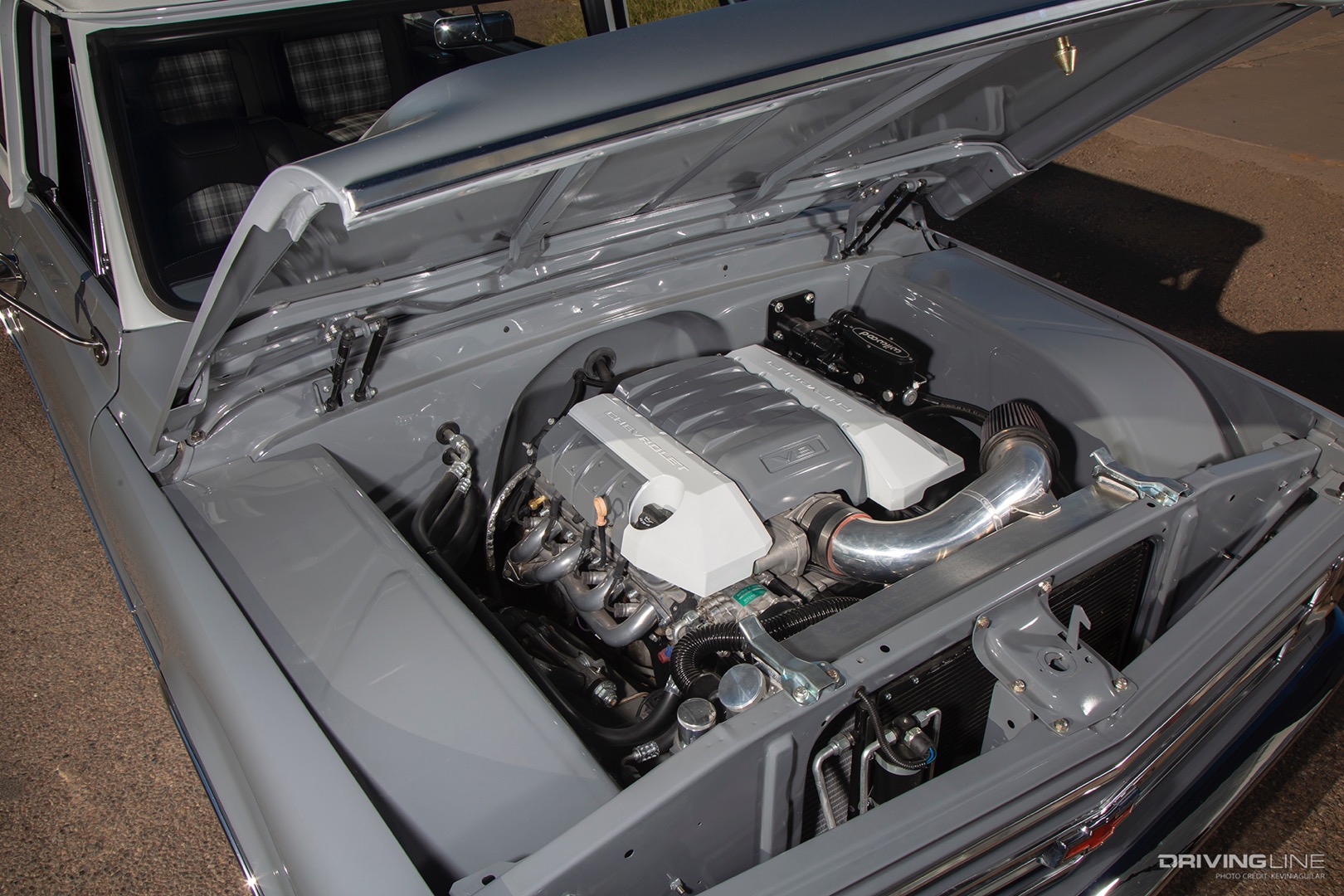 Engine of JD Conder's '72 Chevy Blazer