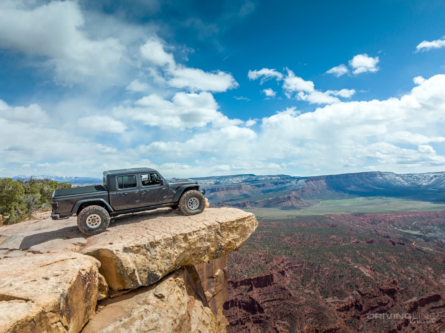 2020 Jeep Gladiator Rubicon Build on 40s overlooking scenic valley in the desert
