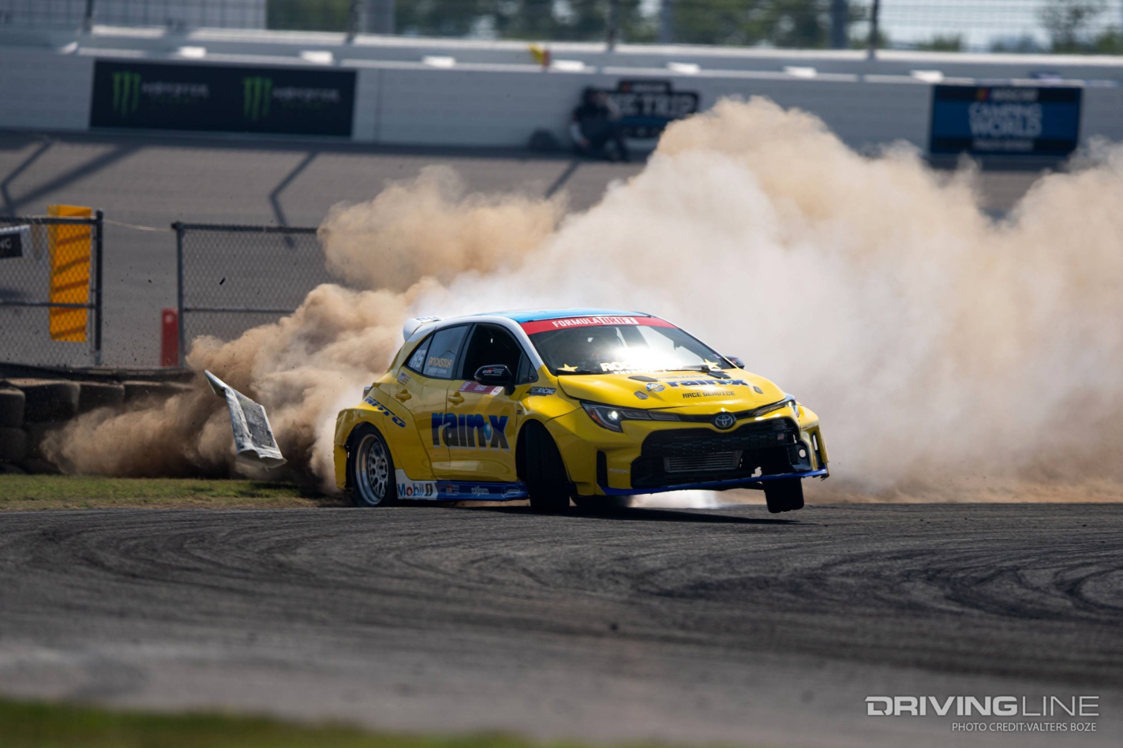 Ryan Tuerck going off course at Formula Drift St. Louis 2022
