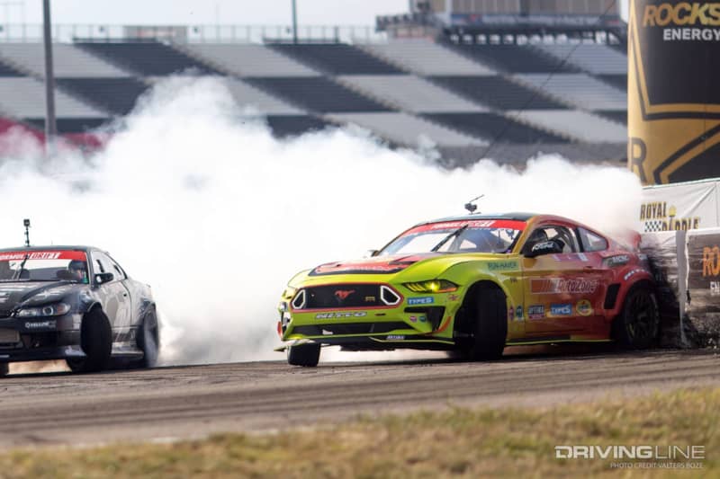 Adam LZ tandem drifting against Mike Powers