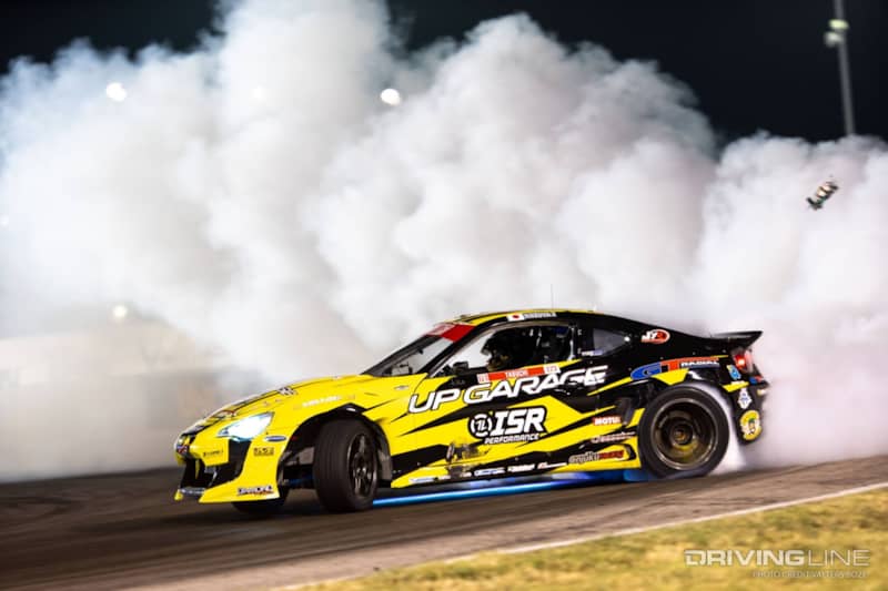 Kazyua Taguchi drifting at Formula Drift St. Louis 2022