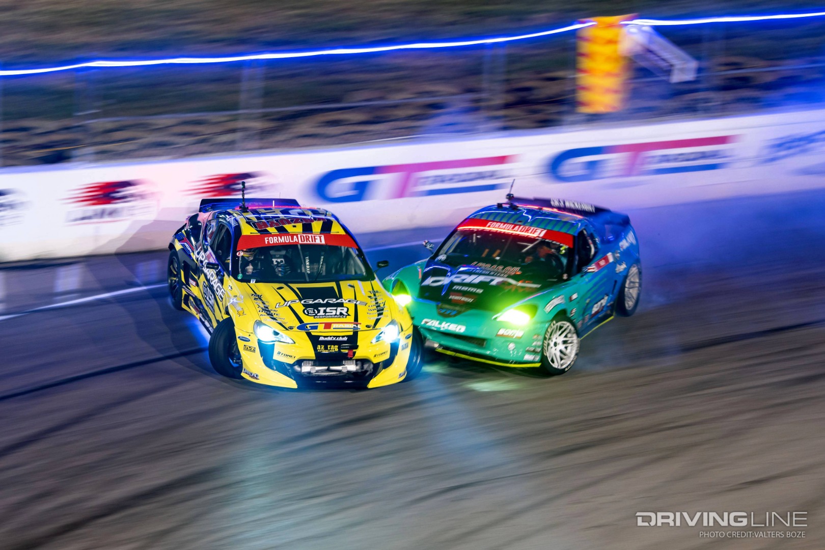 Kazyua Taguchi tandem drifting with Matt Field at Formula Drift St. Louis 2022
