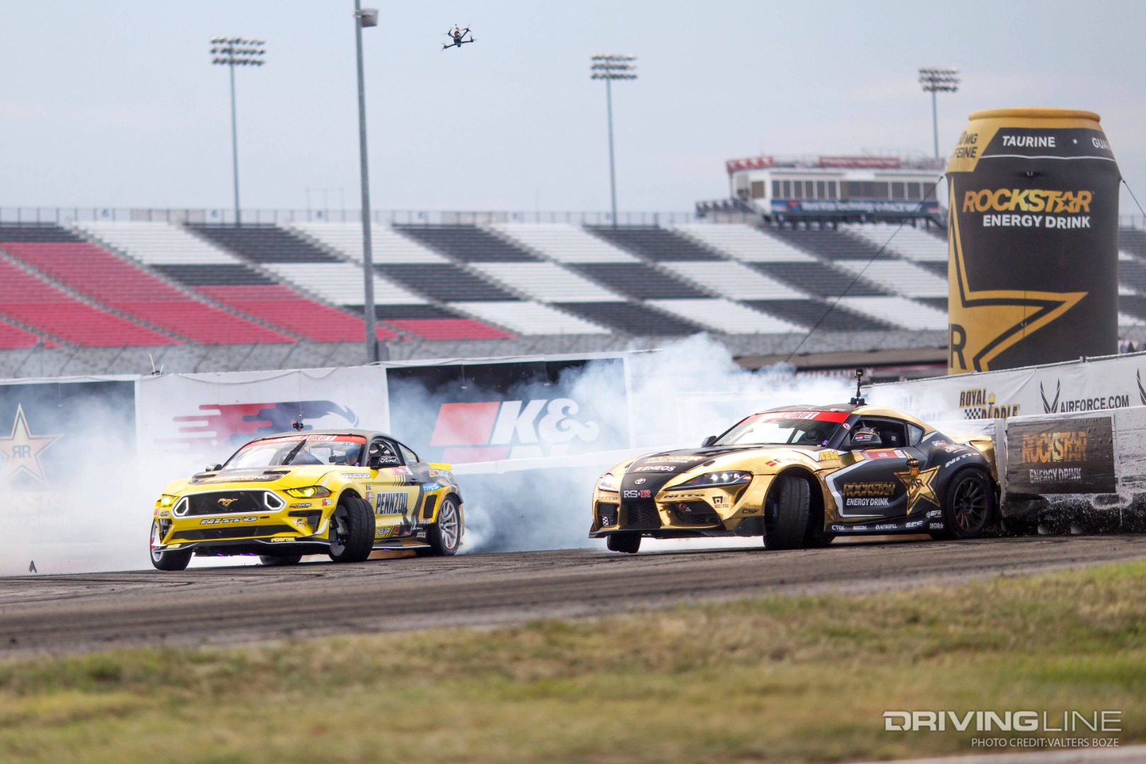 Chelsea DeNofa tandem Drifting against Fredric Aasbo at Formula Drift St. Louis 2022