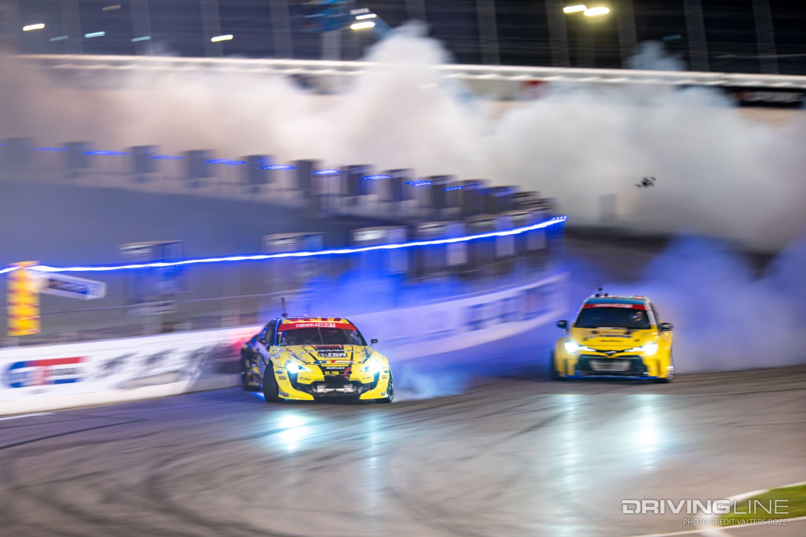 Kazyua Taguchi in the final drifting battle at Formula Drift St. Louis 2022