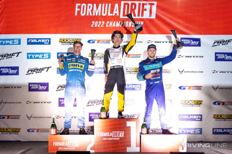 The top three at 2022 FDSTL: 1. Kazyua Taguchi, 2. Ryan Tuerck, 3. Matt Field