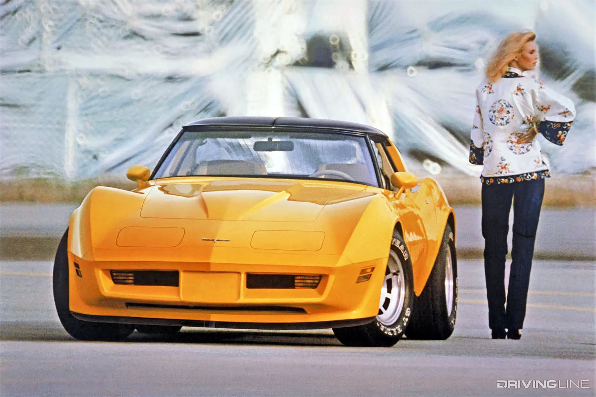 C3 Corvette Front View Yellow