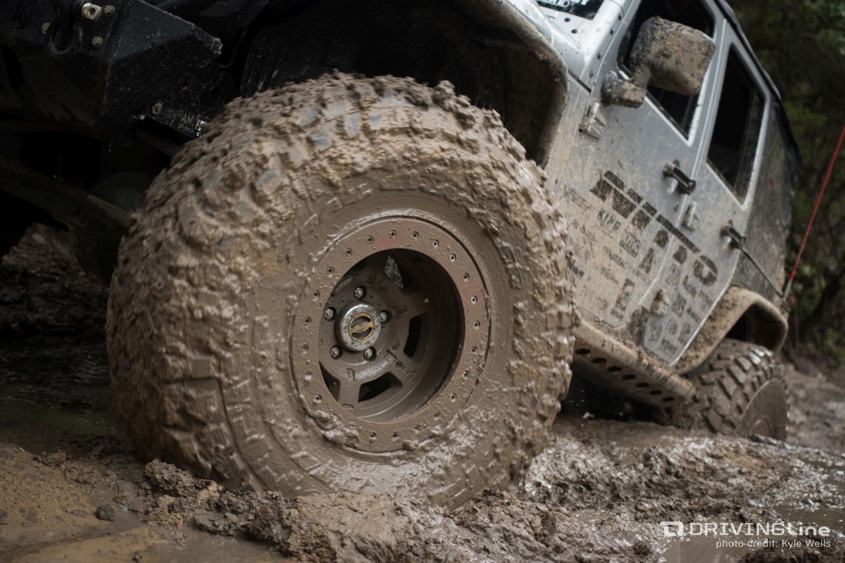 Jeep Wrangler JK on Nitto Trail Grappler tires in heavy mud