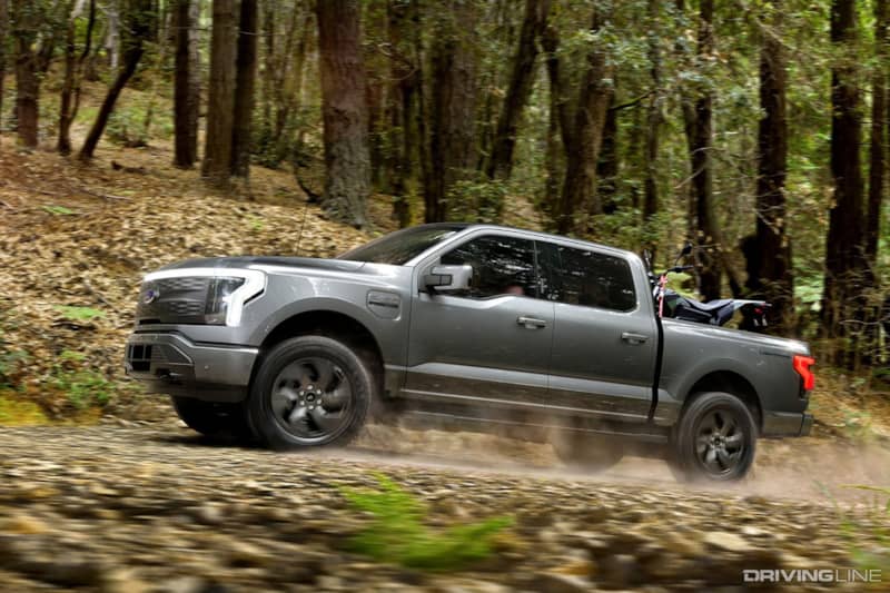2022 Ford F-150 Lightning on Trail