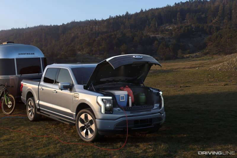 2022 Ford F-150 Lightning Frunk Open