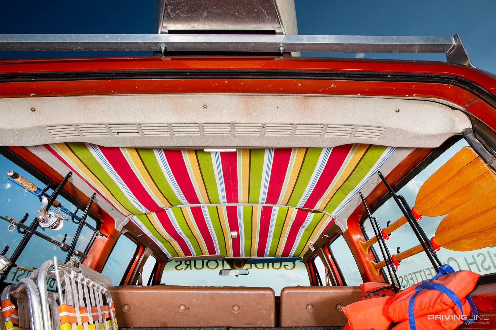 Headliner of Todd Carpenter's '76 Chevy Suburban