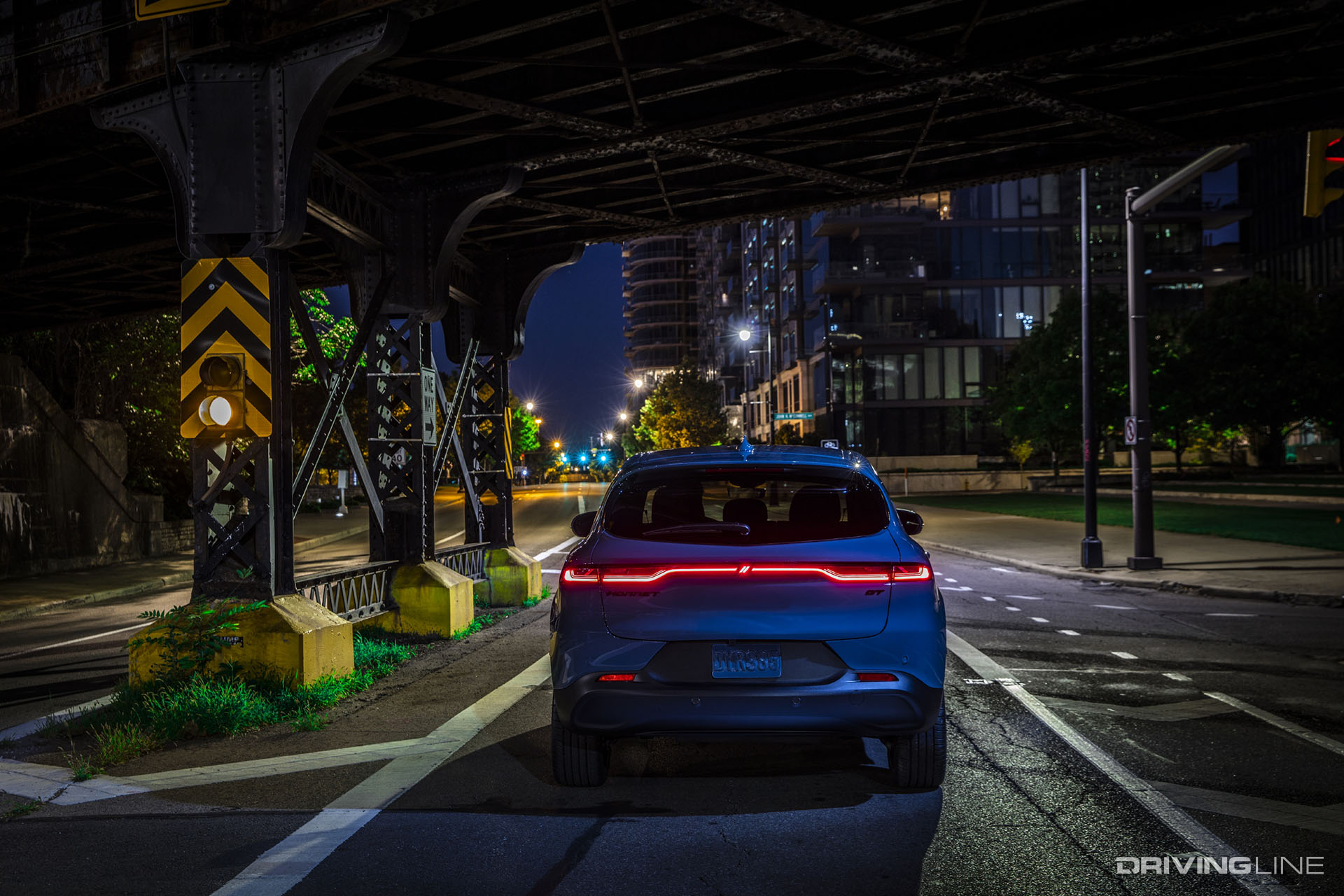 2023 Dodge Hornet Rear View at Night