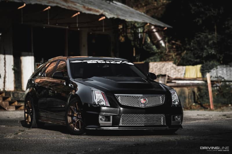 Cadillac CTS-V wagon on Nittos in black