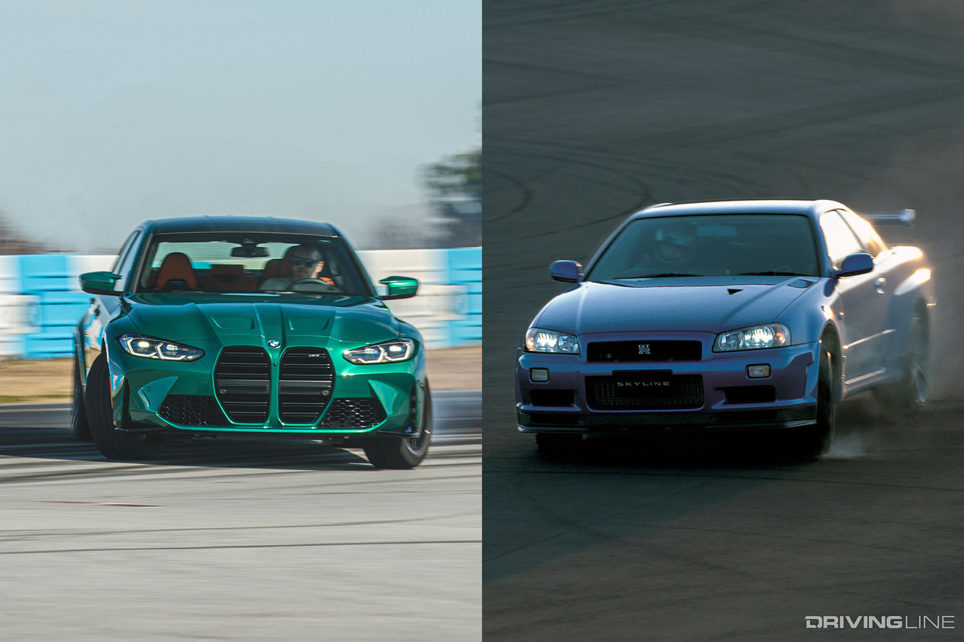 Nissan R34 Skyline GT-R and BMW M4