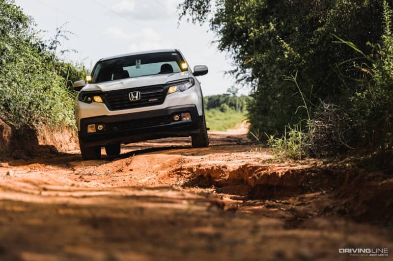 Honda Ridgeline in mud terrain