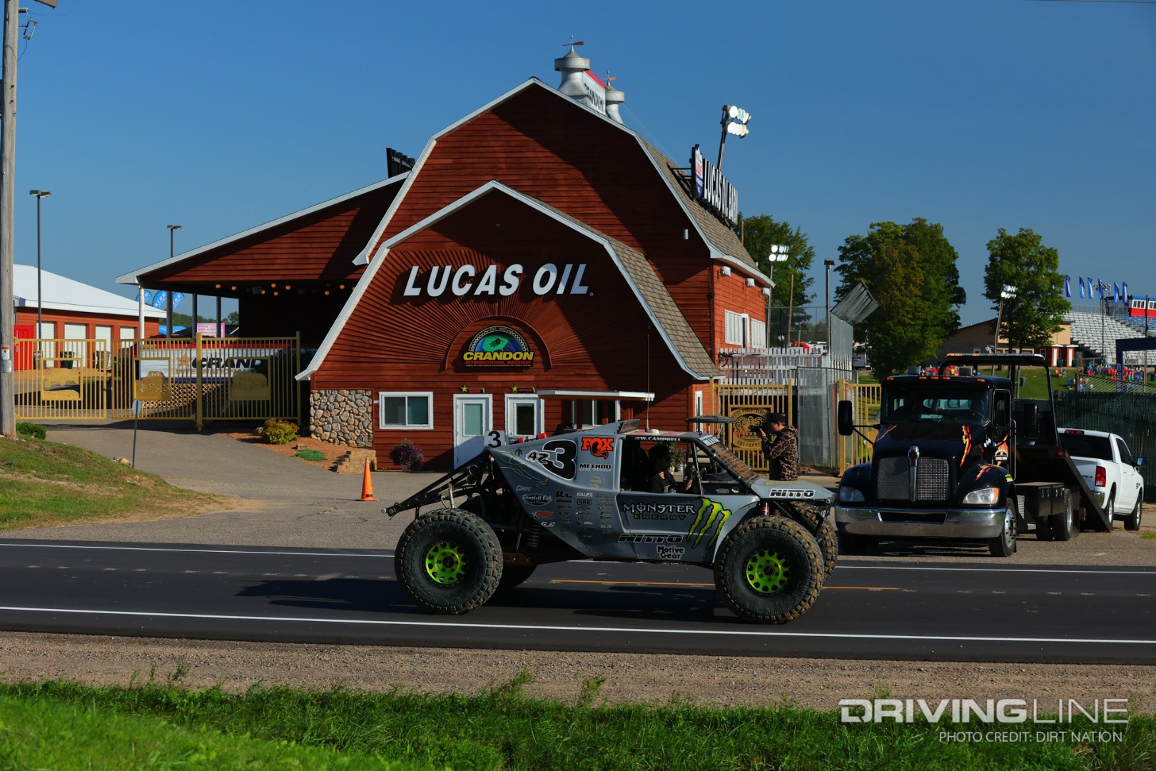 Wayland Campbell driving his Ultra4 rig on pavement