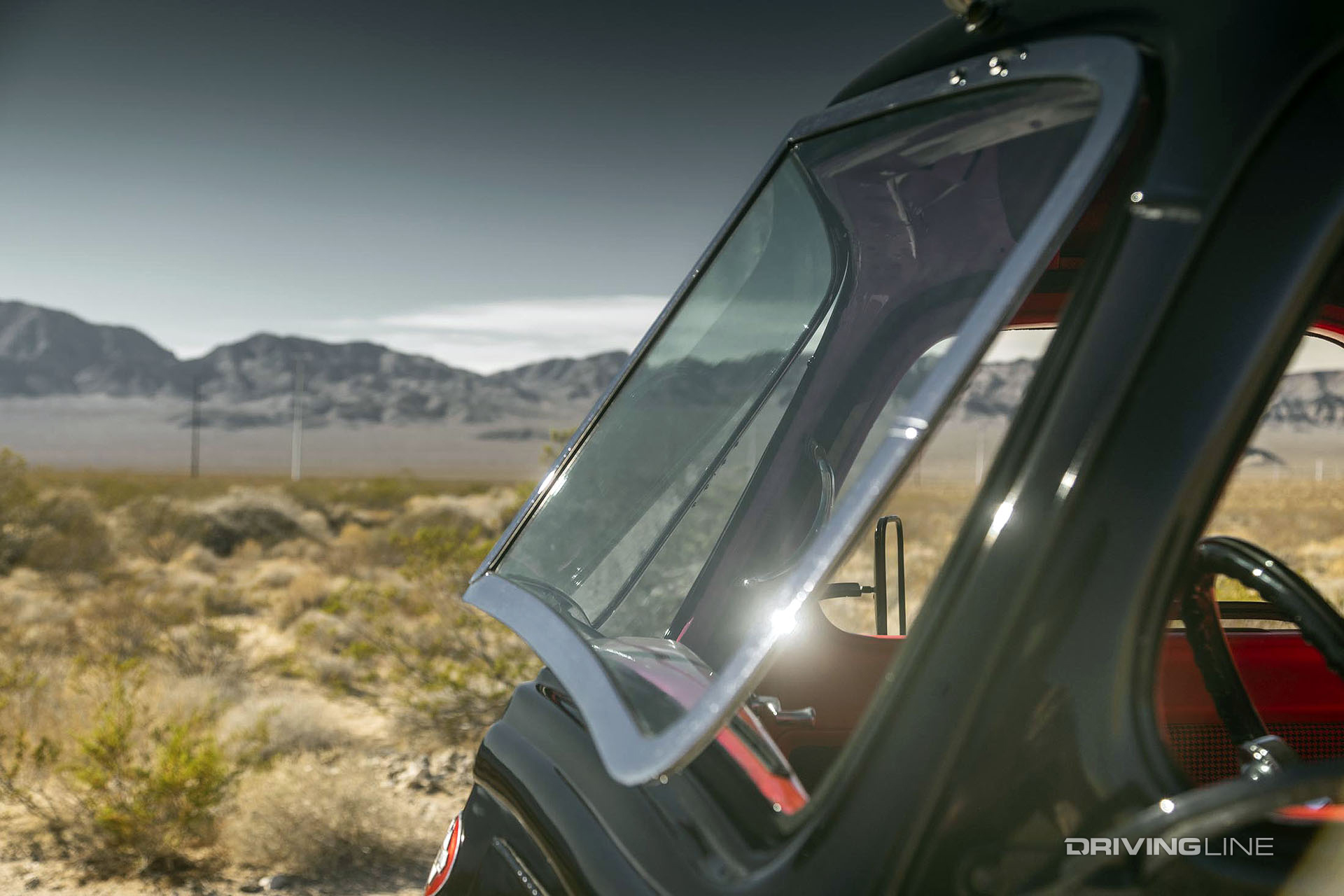 rollout windshield on international harvester custom truck