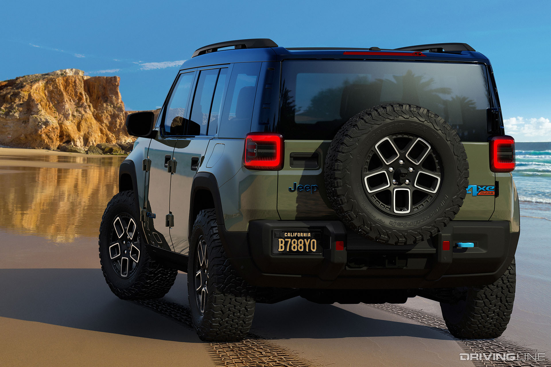 2024 Jeep Recon SUV Rear View