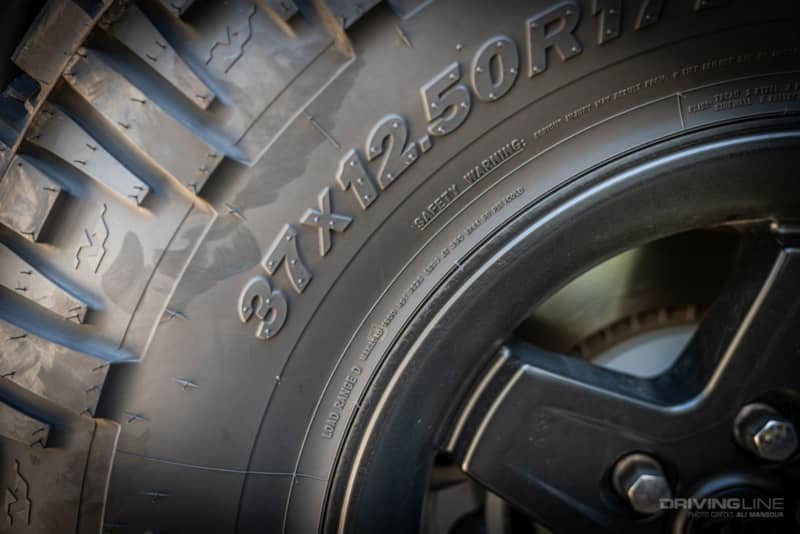 tire sidewall information detail