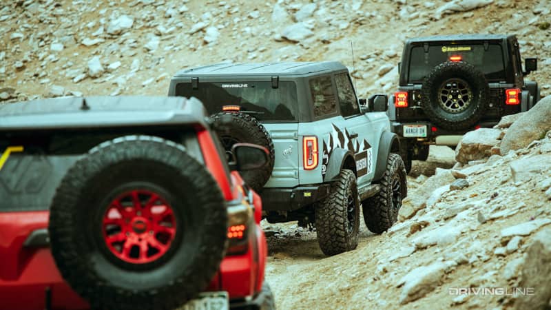 ford bronco jeep wrangler toyota 4runner offroading nitto tires